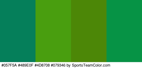 #057F5A #489E0F #4D8708 #079346 Colors