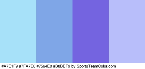 #A7E1F9 #7FA7E8 #7564E0 #B8BEF9 Colors