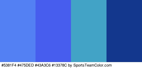 #5381F4 #475DED #43A3C6 #13378C Colors