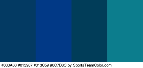 #033A63 #013987 #013C59 #0C7D8C Colors