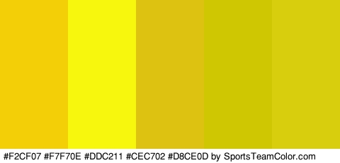 #F2CF07 #F7F70E #DDC211 #CEC702 #D8CE0D Colors