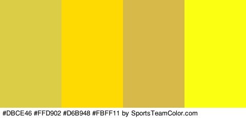 #DBCE46 #FFD902 #D6B948 #FBFF11 Colors