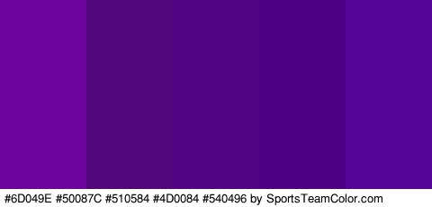 #6D049E #50087C #510584 #4D0084 #540496 Colors