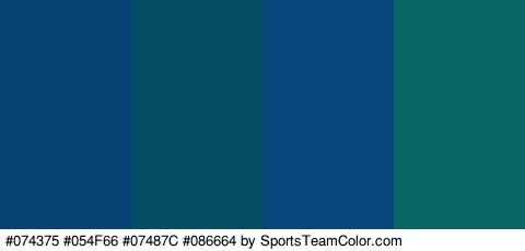 #074375 #054F66 #07487C #086664 Colors