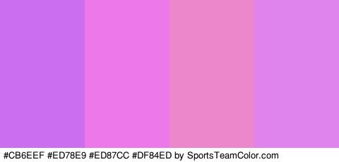 #CB6EEF #ED78E9 #ED87CC #DF84ED Colors