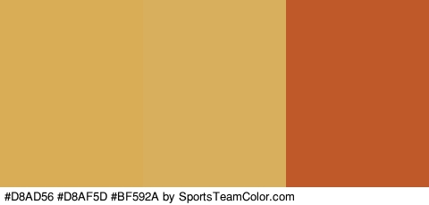 #D8AD56 #D8AF5D #BF592A Colors