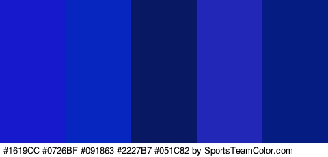 #1619CC #0726BF #091863 #2227B7 #051C82 Colors