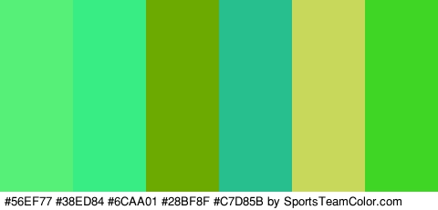 #56EF77 #38ED84 #6CAA01 #28BF8F #C7D85B #40D626 Colors