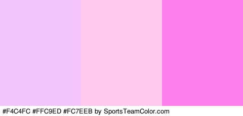 #F4C4FC #FFC9ED #FC7EEB Colors