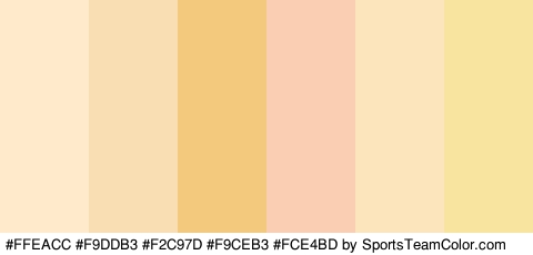 #FFEACC #F9DDB3 #F2C97D #F9CEB3 #FCE4BD #F9E49F Colors