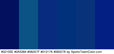 #02105E #0A5384 #082A7F #01317A #08327A #031F84 Colors