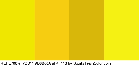 #EFE700 #F7CD11 #D8B60A #F4F113 Colors