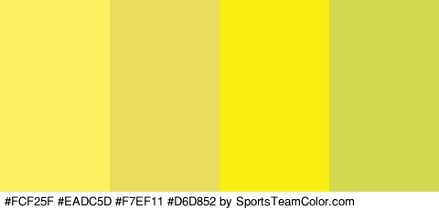 #FCF25F #EADC5D #F7EF11 #D6D852 Colors