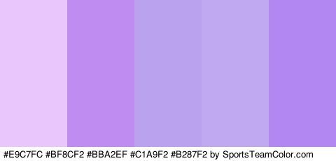 #E9C7FC #BF8CF2 #BBA2EF #C1A9F2 #B287F2 Colors