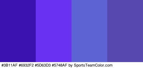 #3B11AF #6932F2 #5D63D3 #5748AF Colors