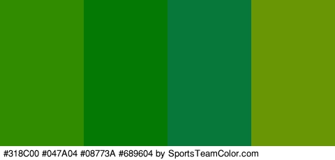 #318C00 #047A04 #08773A #689604 Colors