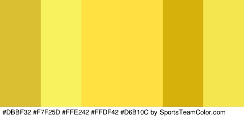 #DBBF32 #F7F25D #FFE242 #FFDF42 #D6B10C #F4E64E Colors