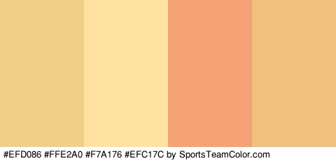 #EFD086 #FFE2A0 #F7A176 #EFC17C Colors