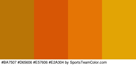 #BA7507 #D65606 #E57606 #E2A304 Colors