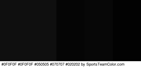 #0F0F0F #0F0F0F #050505 #070707 #020202 Colors