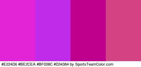 #E224D6 #BE2CEA #BF008C #D34384 Colors