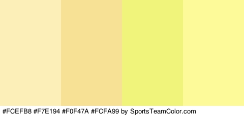 #FCEFB8 #F7E194 #F0F47A #FCFA99 Colors