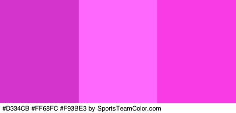 #D334CB #FF68FC #F93BE3 Colors