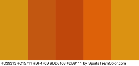 #D39313 #C15711 #BF470B #DD6108 #DB9111 Colors