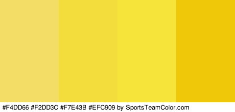 #F4DD66 #F2DD3C #F7E43B #EFC909 Colors