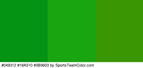 #049312 #18A510 #3B9603 Colors