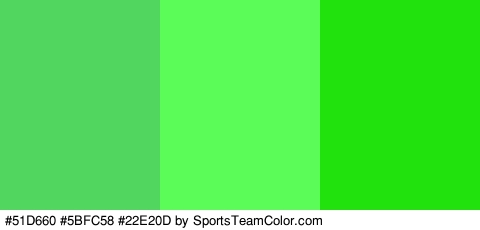 #51D660 #5BFC58 #22E20D Colors