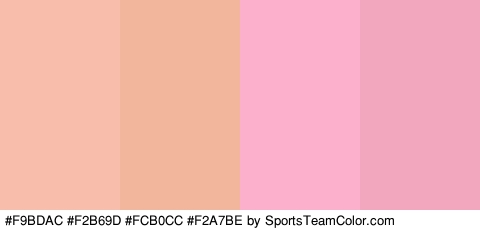 #F9BDAC #F2B69D #FCB0CC #F2A7BE Colors