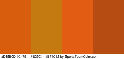 #D85E0D #C47911 #E25C14 #B74C12 Colors