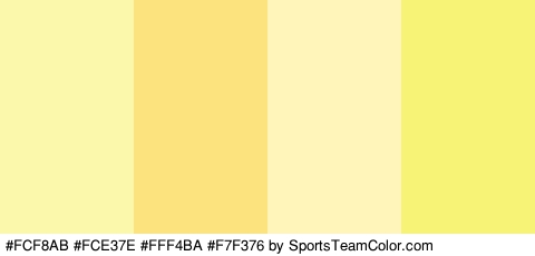 #FCF8AB #FCE37E #FFF4BA #F7F376 Colors