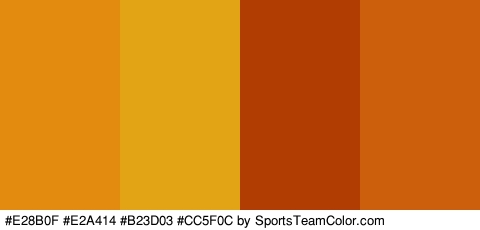 #E28B0F #E2A414 #B23D03 #CC5F0C Colors