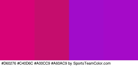 #D60276 #C40D6C #A00CC9 #A60AC9 Colors