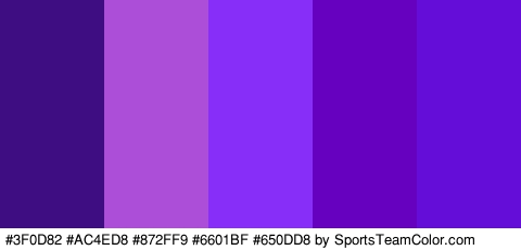 #3F0D82 #AC4ED8 #872FF9 #6601BF #650DD8 Colors