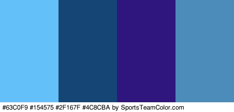 #63C0F9 #154575 #2F167F #4C8CBA Colors