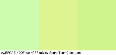 #CEFCAE #DDF490 #CFF48D Colors