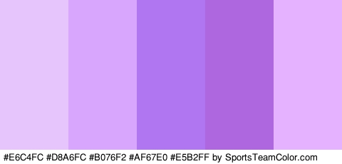 #E6C4FC #D8A6FC #B076F2 #AF67E0 #E5B2FF Colors