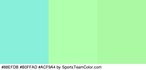 #88EFDB #B0FFAD #ACF9A4 Colors