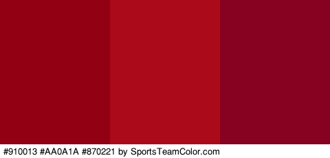 #910013 #AA0A1A #870221 Colors