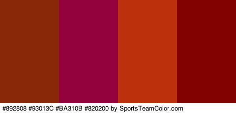 #892808 #93013C #BA310B #820200 Colors