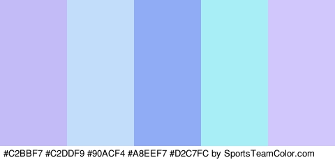 #C2BBF7 #C2DDF9 #90ACF4 #A8EEF7 #D2C7FC Colors