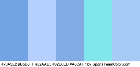 #73A3E2 #B5D0FF #82AAE5 #82E6ED #A8CAF7 Colors