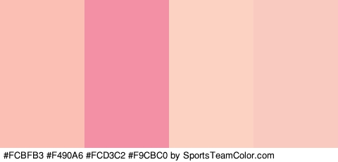 #FCBFB3 #F490A6 #FCD3C2 #F9CBC0 Colors