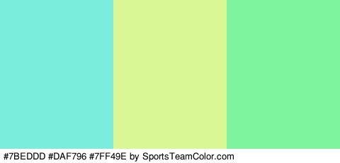 #7BEDDD #DAF796 #7FF49E Colors