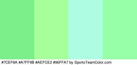 #7CEF8A #A7FF9B #AEFCE2 #96FFA7 Colors