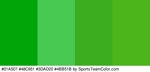 #01A507 #48C951 #3DAD20 #4BB51B Colors