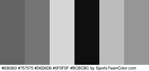 #636363 #757575 #D6D6D6 #0F0F0F #BCBCBC #969696 Colors